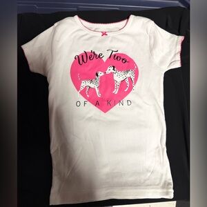 Carter's White and Pink Dalmatian Heart T-Shirt